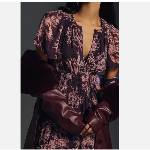 Anthropologie The SOMERSET Dress Small Tiered Whimsical Fairy Boho Maxi Holiday - Picture 12 of 13